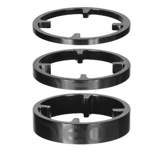 [8052783484371] HSS CARBON SPACERS, Ø46 , UD finish, Black on Black logo, (3 pcs) 1x3 1x5 1x10